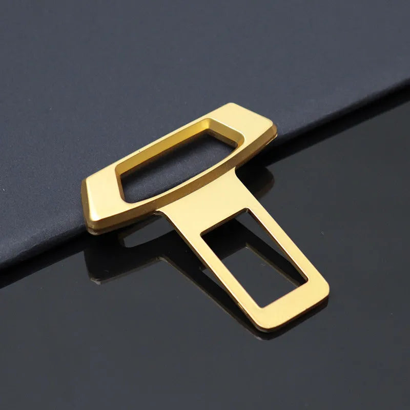 Metal car interior silencer insert shown in gold, matte black, and silver colour options.
