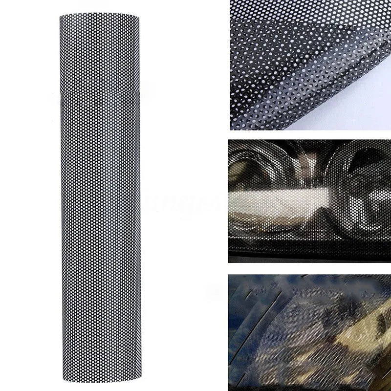 Perforated automotive colour changing film measuring 30cm wide by 106cm long