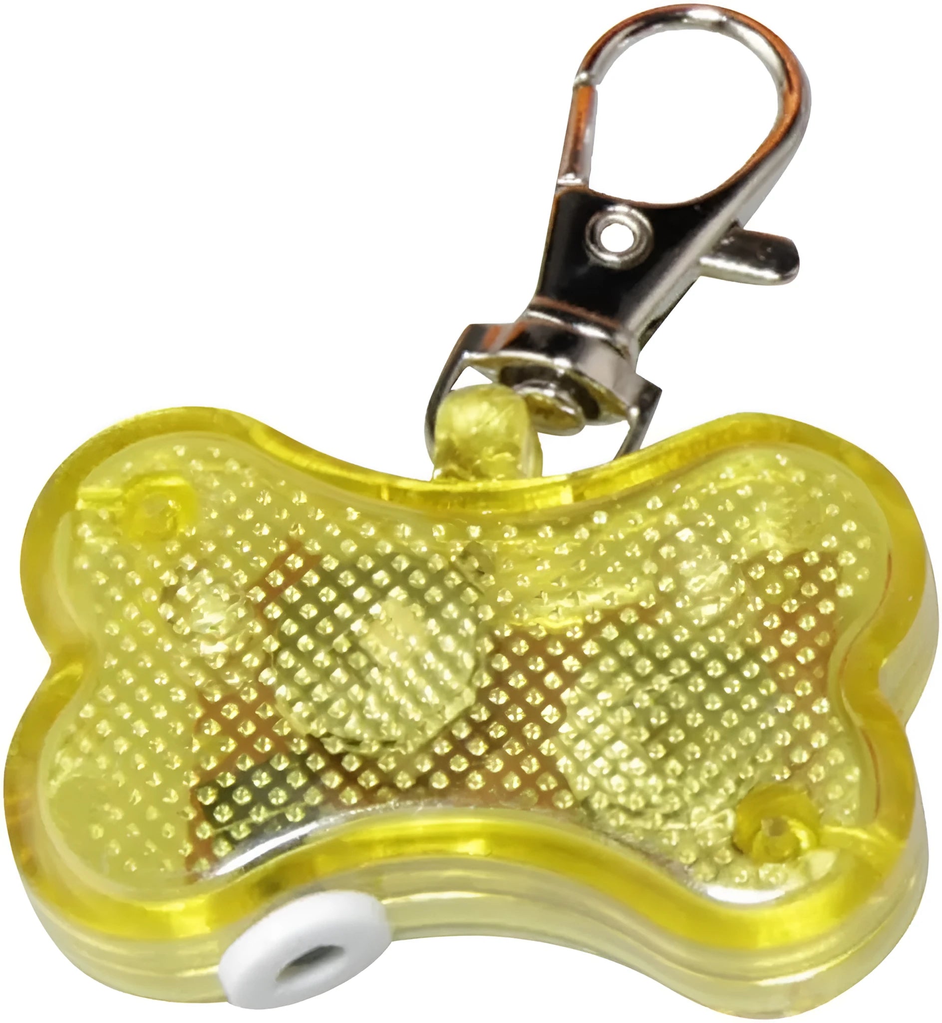 Bone-shaped LED luminous pendant for pet collars in multiple colours with three lighting modes