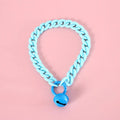 Macaron candy colour plastic chain pet collar for cats, dogs and rabbits with adjustable sizing