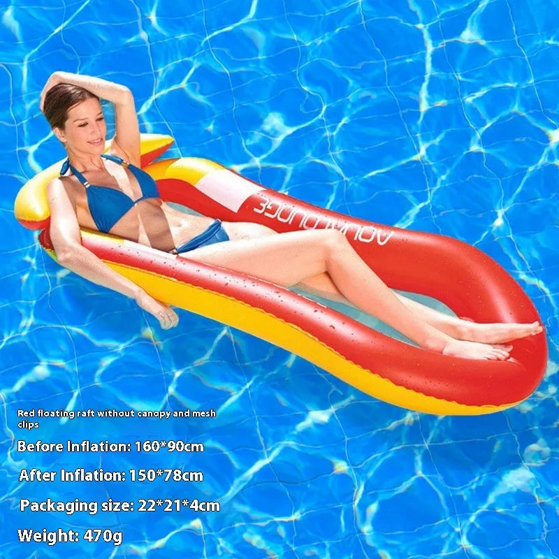 PVC inflatable floating row in gradient colour designs for pool or beach use