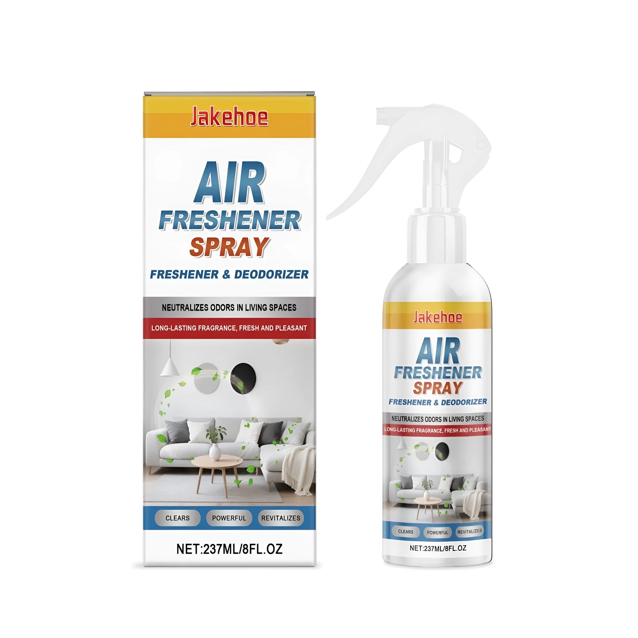 237ml bottle of menthol air freshener spray with spray trigger.