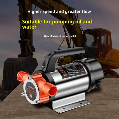 24V DC pumping oil pump with stainless steel body for oil and water dual-use transfer