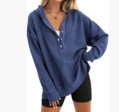 Women's loose fit raglan sleeve sweater in peacock green, peach, black, navy, gray, khaki, or apricot.