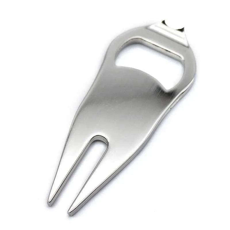 Zinc alloy golf ball yoke bottle opener tool with ball coin for putting green marking