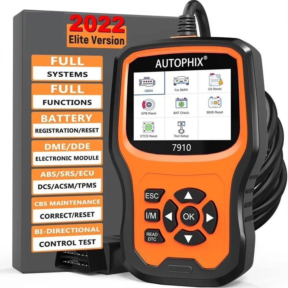 Autophix 7910 handheld automotive diagnostic scanner and OBD2 code reader tool