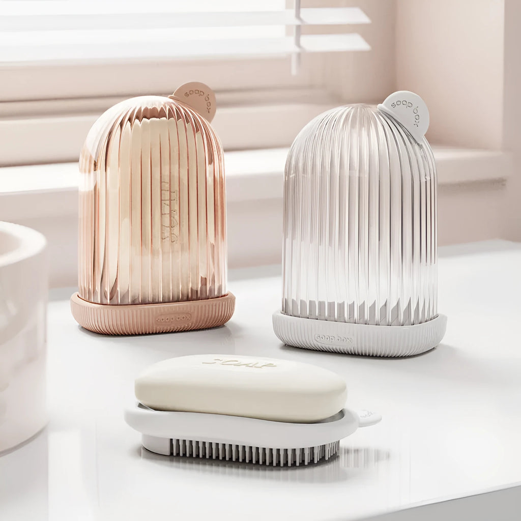 Fashion Creative New Travel Soap Holder in PET with three colour options Cream White Pink and White