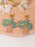 Colourful acrylic earrings with fruit and dessert designs including cherry, strawberry and watermelon shapes