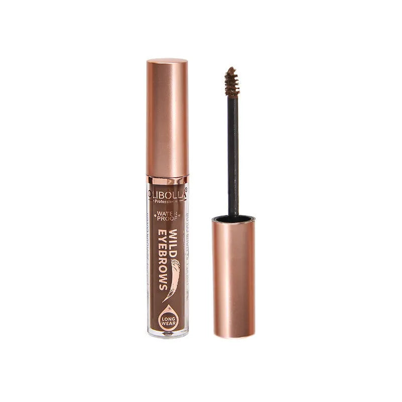 Four colors eyebrow cream long lasting waterproof in pots with colour swatches