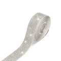 Glass self-adhesive water drill strip for clothing decoration in white and AB colour