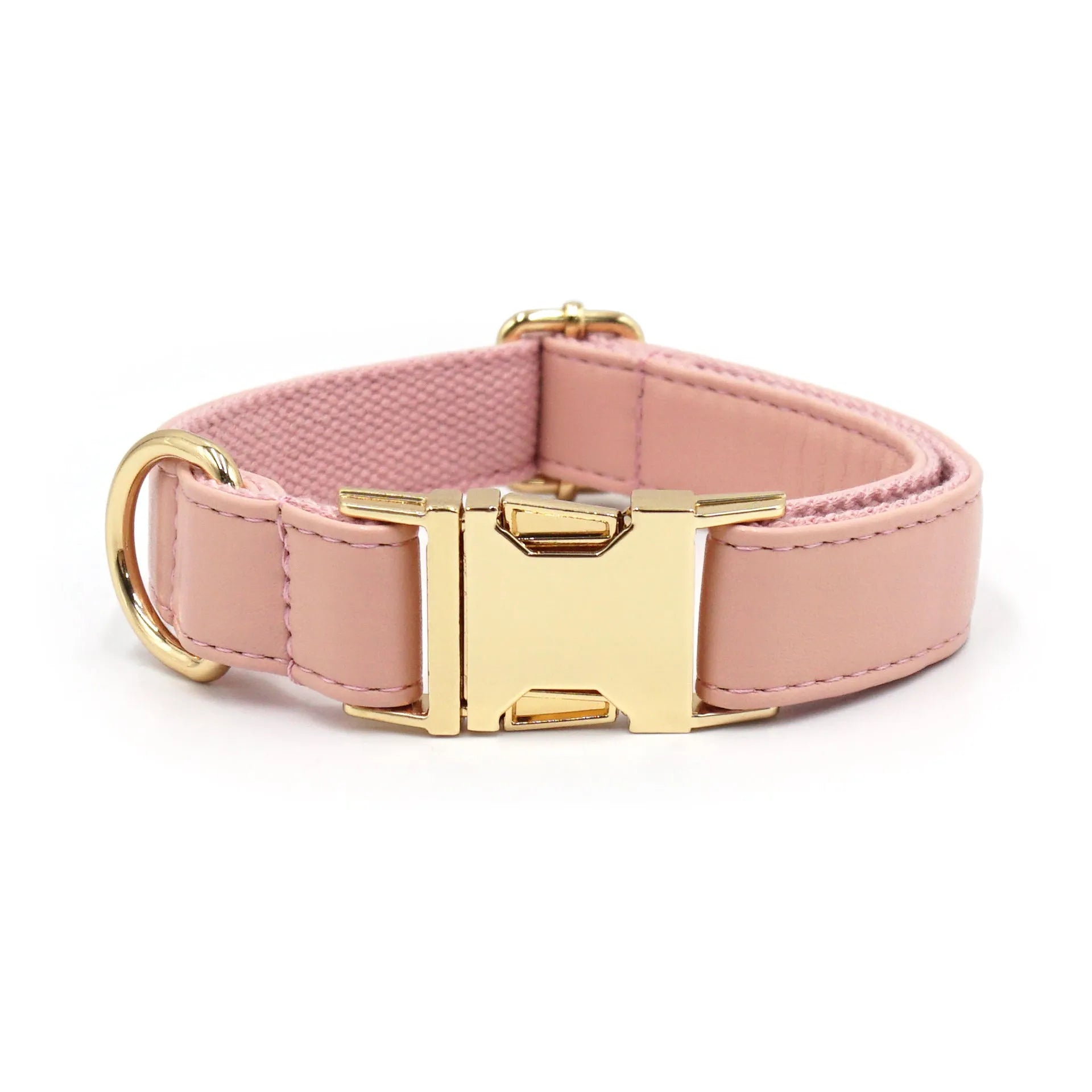 Leather Velvet-style dog collar shown in multiple colour options including caramel, dark blue, and dark brown.