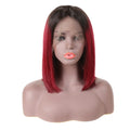 Women's front lace wig in human hair, photo colour, 16 inch length, fashion simplicity style