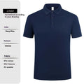 High-end workwear polo shirt for men summer short sleeve cotton blend solid colour regular fit