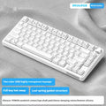 Wireless mechanical keyboard with RGB lighting and hot-swappable switches