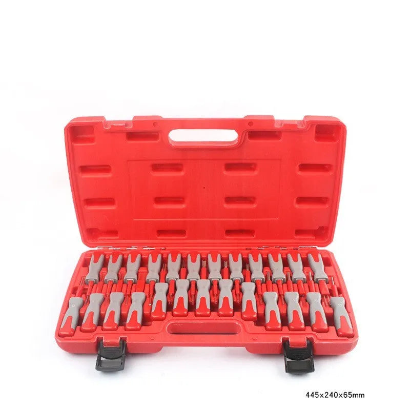 25-piece car terminal removal tool set with needle remover extractors in storage case