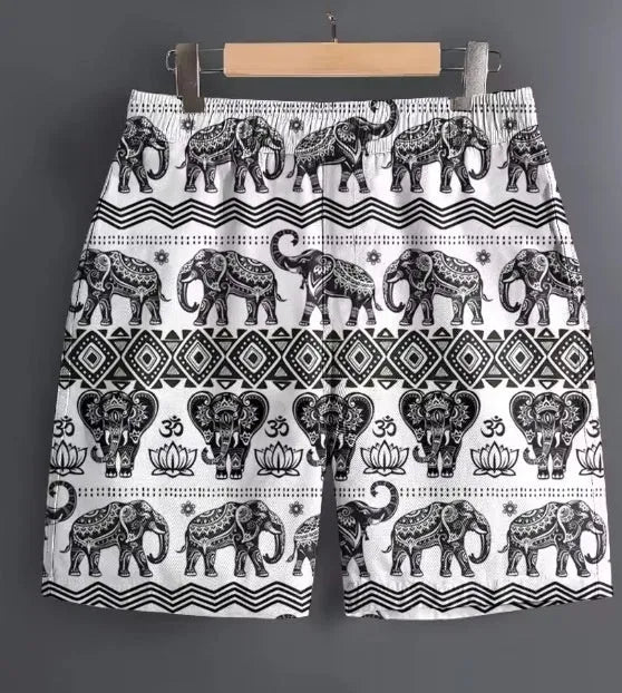 Men's casual polyester shorts for outdoor sports and leisure available in multiple patterns and sizes
