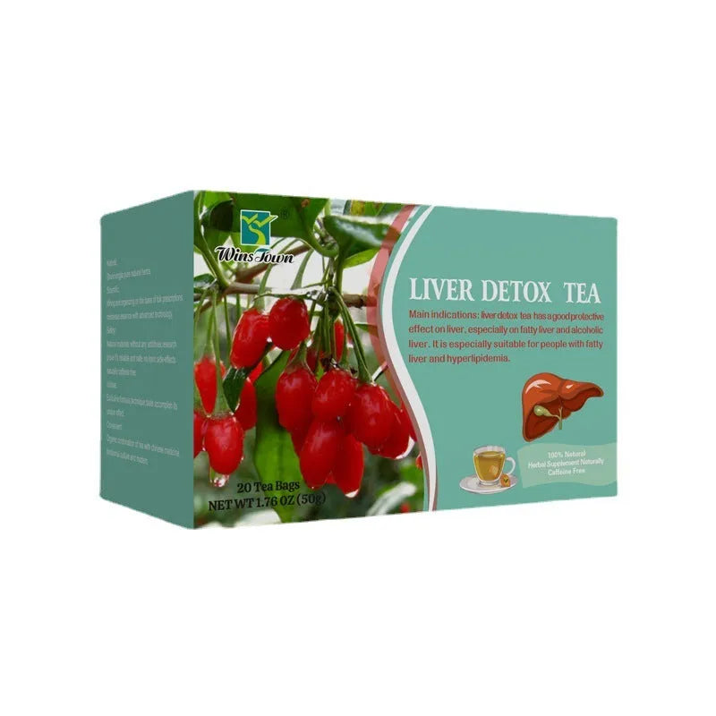 Herbal substitutional tea box showing 50g medicinal food homology blend with 12+ months shelf life