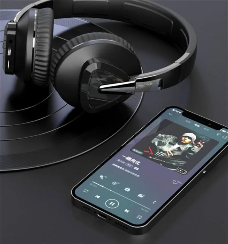 H3 wireless over-ear headphones in black with all-inclusive ear cushions and simple button controls.