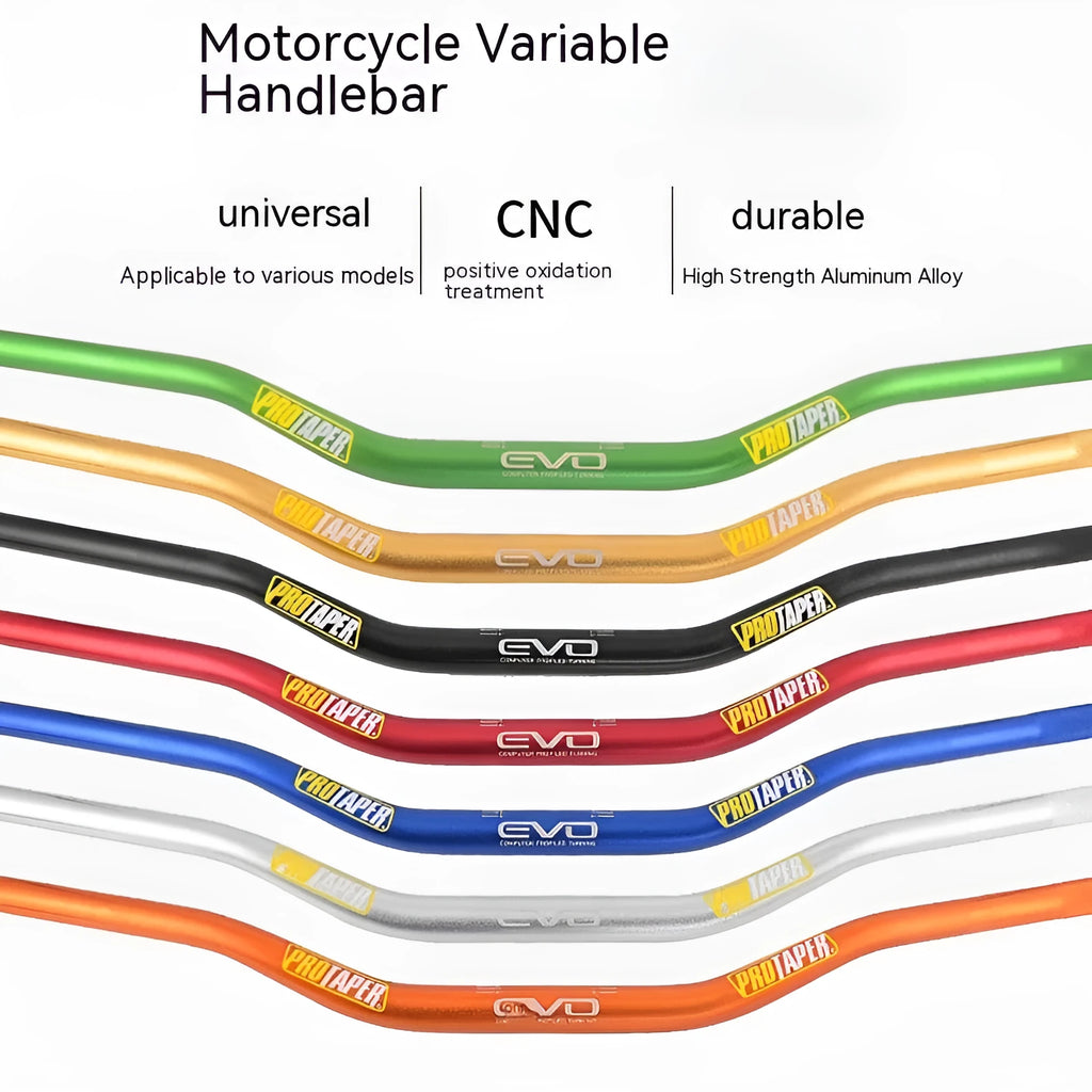 Orange aluminium alloy motorcycle handlebar for scrambling and motocross bikes.