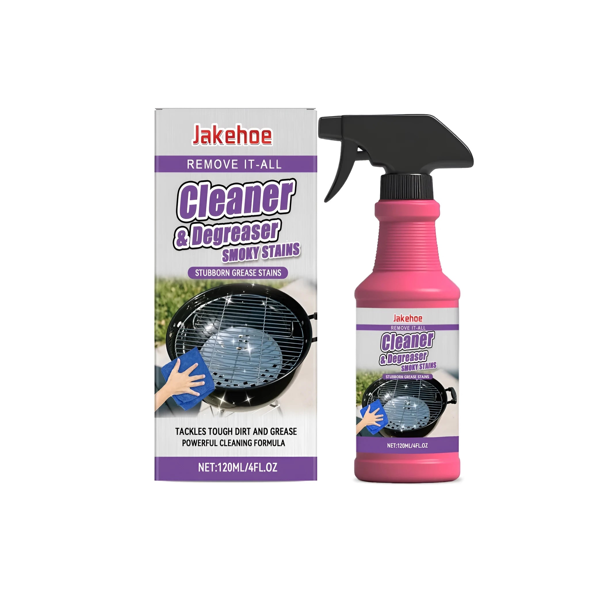 120ml bottle of barbecue rack cleaning spray for stainless steel grills.