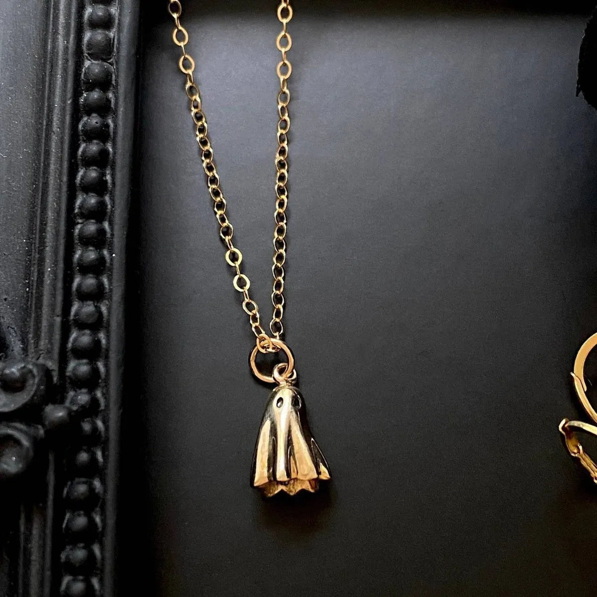 Ghost pendant necklace with titanium steel pendant and stainless steel chain options