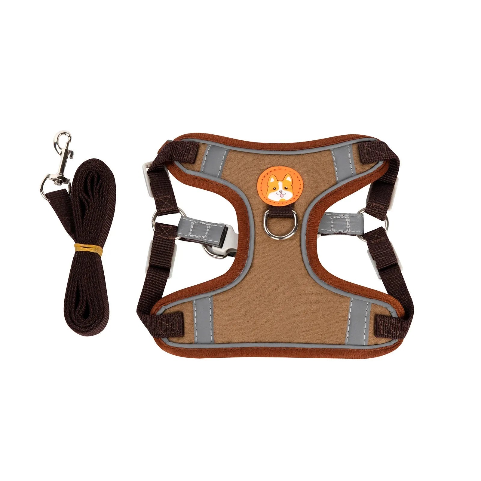 Adjustable dog harness haulage rope package with chest strap in multiple colour options