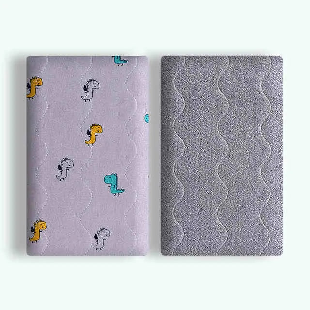 Colourful double-sided cotton velvet pet blanket with dinosaur and cartoon bear designs, shown in multiple sizes.