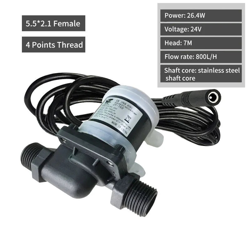 Jiatong JT-750 horizontal DC water pump with threaded connections for heating systems.