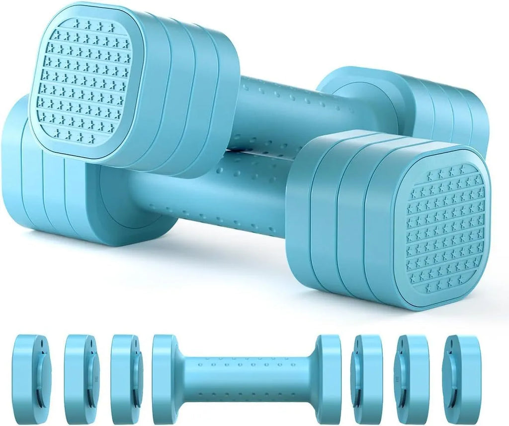 Detachable pink dumbbell set for women's home fitness with 5lb weight