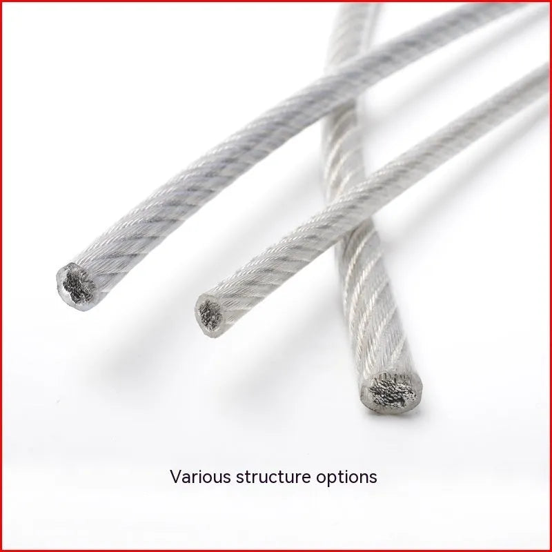 304 stainless steel invisible anti-theft wire rope with double twist construction on spool