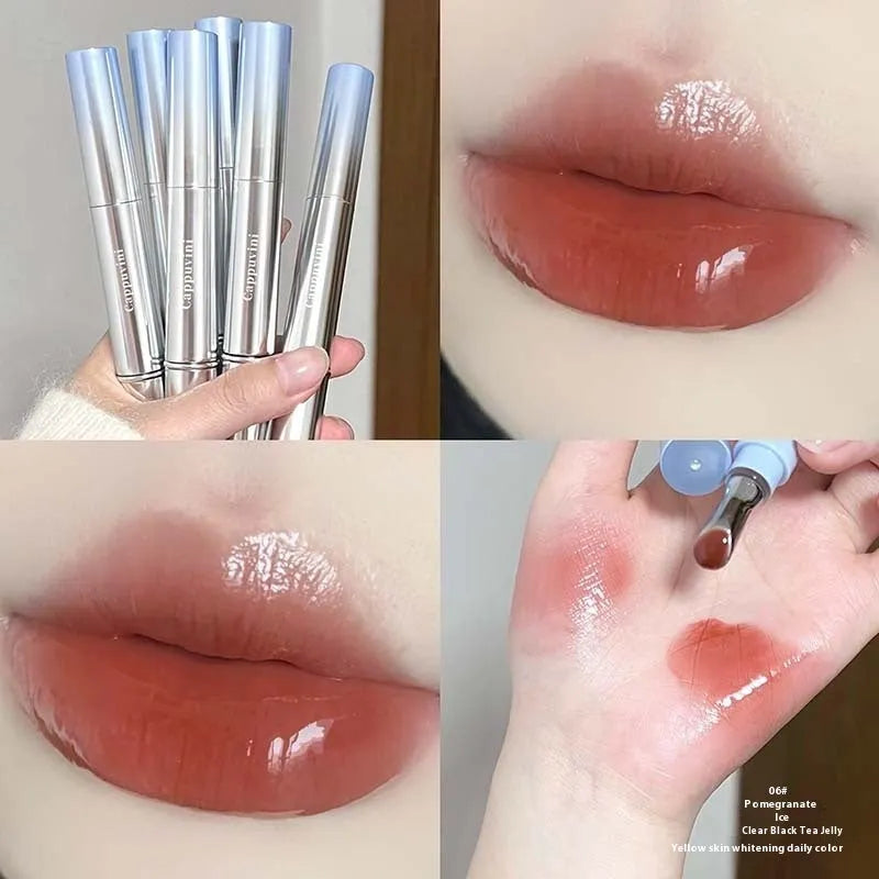 Mirror water light lipstick in ice shades, 12.9 cm long.