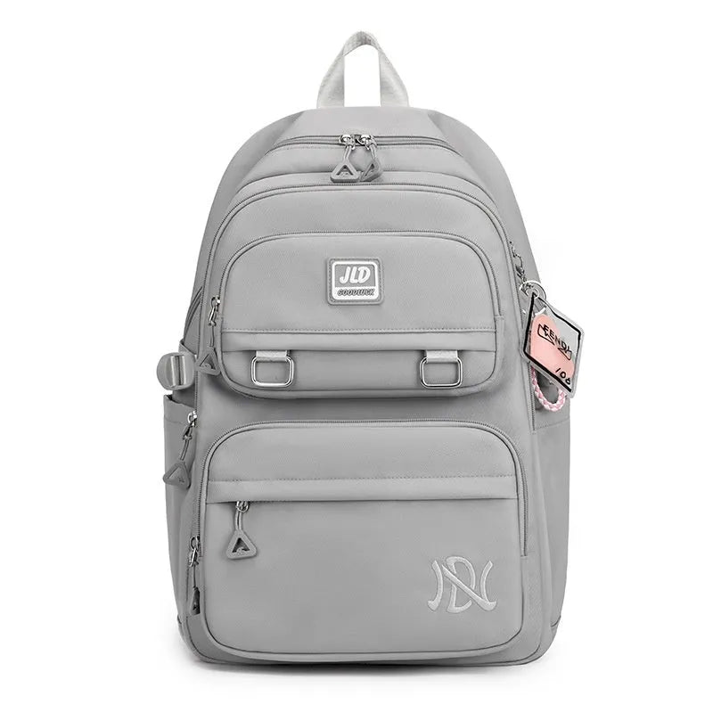 Large capacity girls' school backpack in multiple colours with physiological curve backpanel