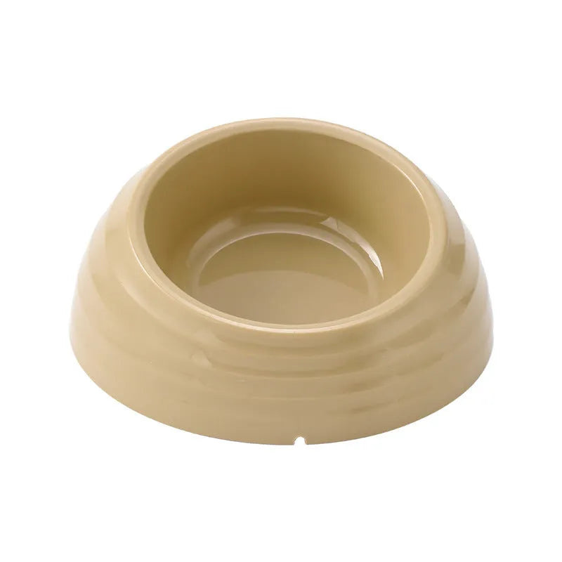 Stainless steel finish cat bowl in beige, brown, or light green colour for pet feeding