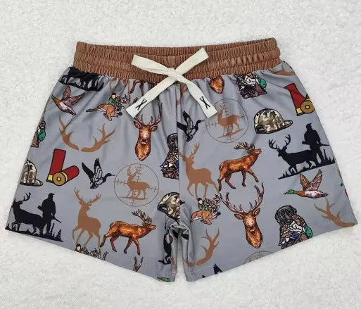 Children's sports casual summer shorts in polyester with straight leg design, available in multiple sizes and colours