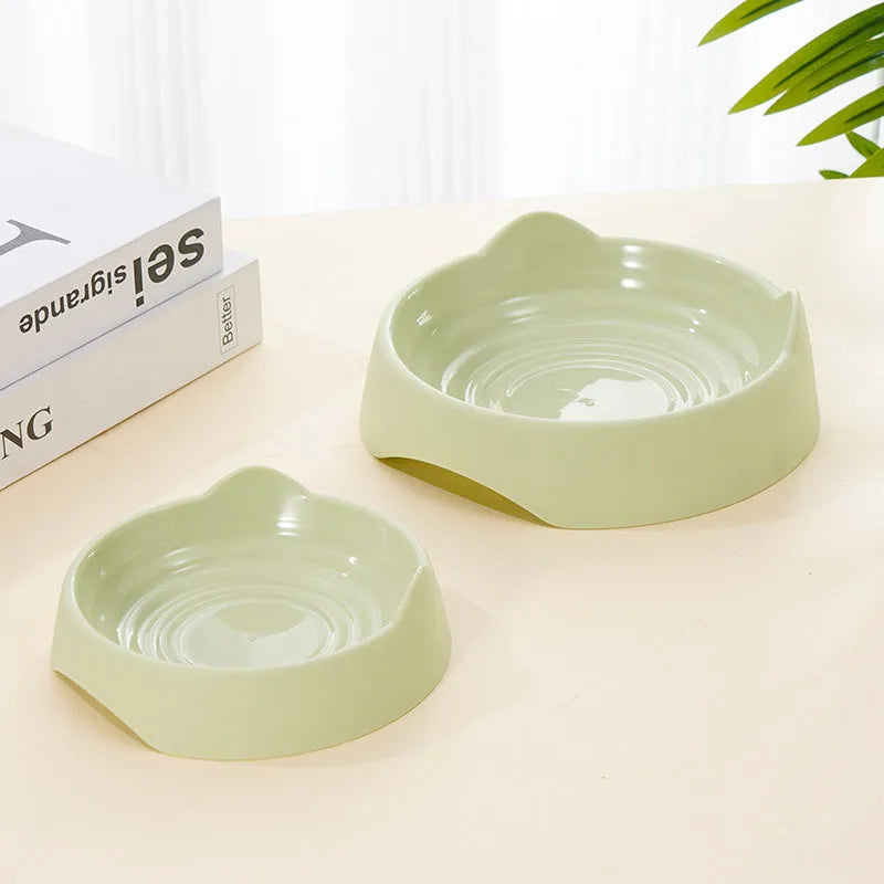 Blue ceramic dog slow feeder bowl with maze puzzle cups for slowing down eating