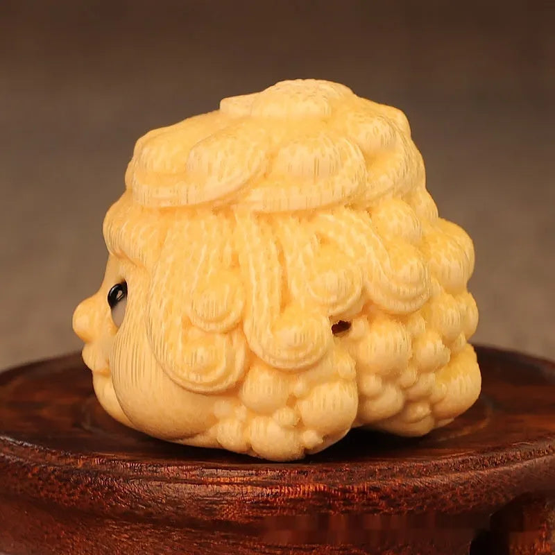 Solid bamboo golden toad princess ornament for household decoration