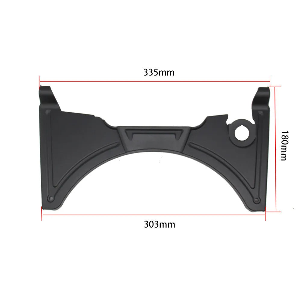 Black polycarbonate cockpit fairing kit for BMW R1250GS motorcycle with mounting hardware