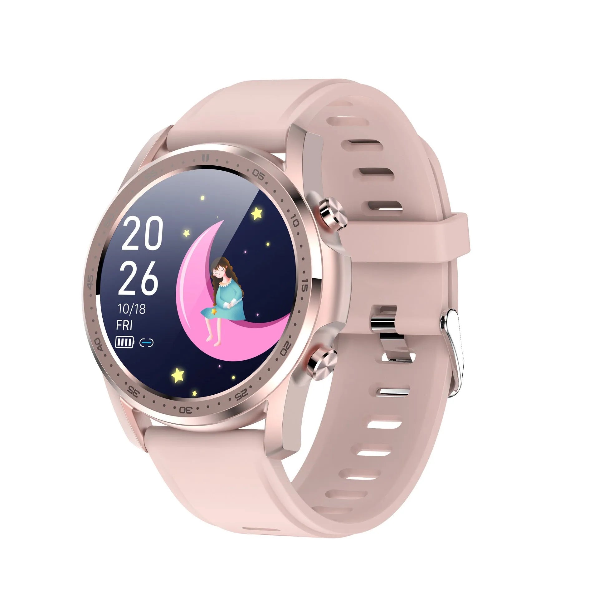 Youth2 Smart Bracelet with body temperature monitoring on a wrist, showing its black zinc alloy case and 1.3-inch screen.