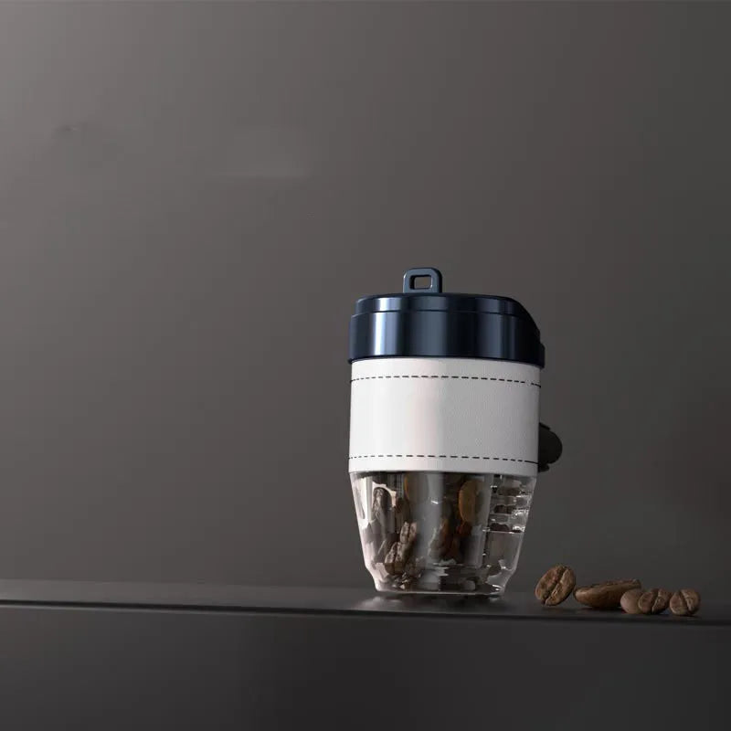 Coffee cup shaped car air freshener with solid coffee bean fragrance in multiple colour options
