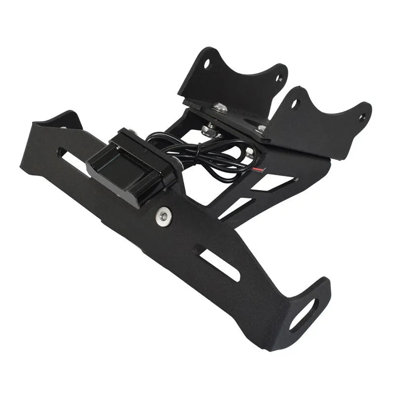 Black aluminium alloy Honda motorcycle rear licence plate holder with baked paint finish