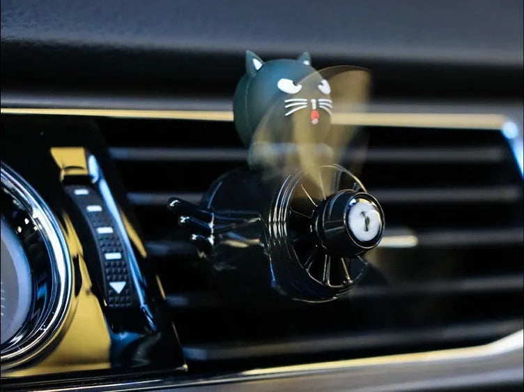 Black husky shaped car air conditioner vent ornament made of ABS plastic