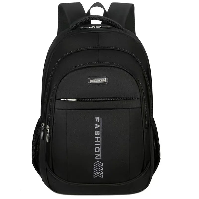 20-35 litre black Oxford cloth backpack with air pillow straps for business travel