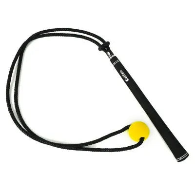Black silicone elastic training rope for golf swing correction practice