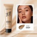 Tube of waterproof, sweat-proof BB cream in one of four colours (01, 02, 03, 04) for universal skin types.