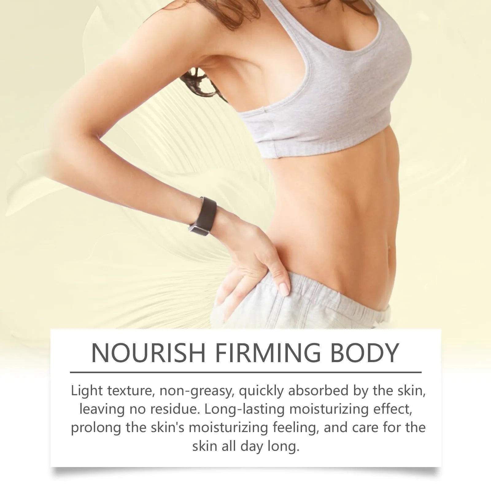 Nourishing and firming body care kit with skincare oil bottle and moisturising cream jar