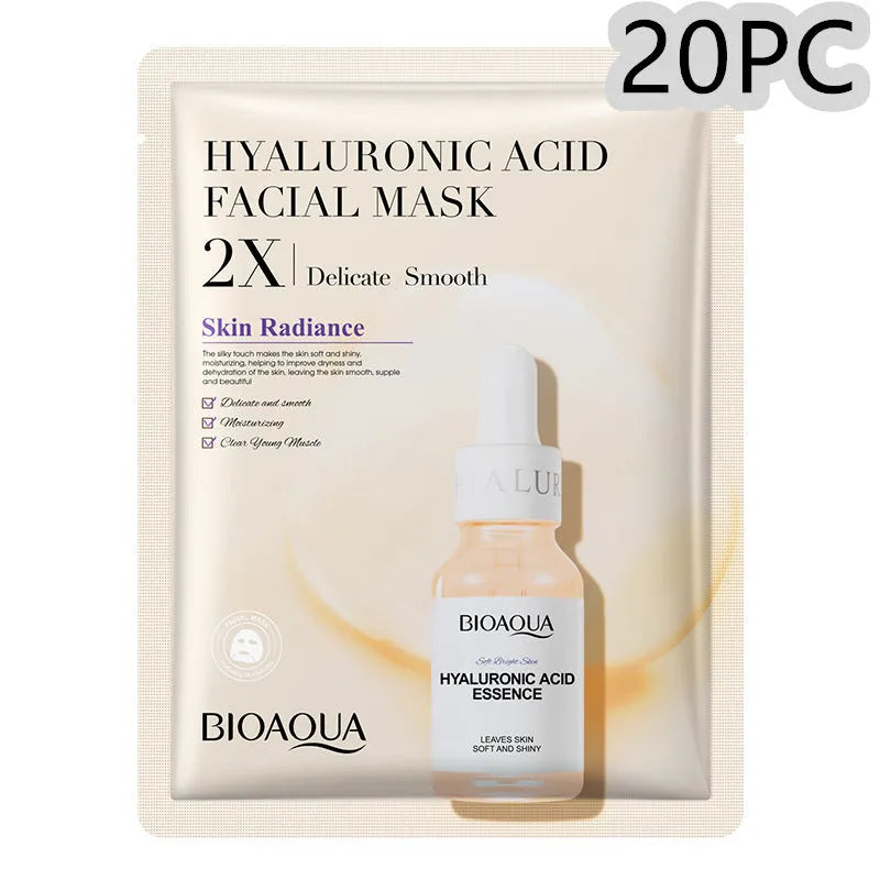 Collagen and hyaluronic acid gel facial sheet mask 30g single use
