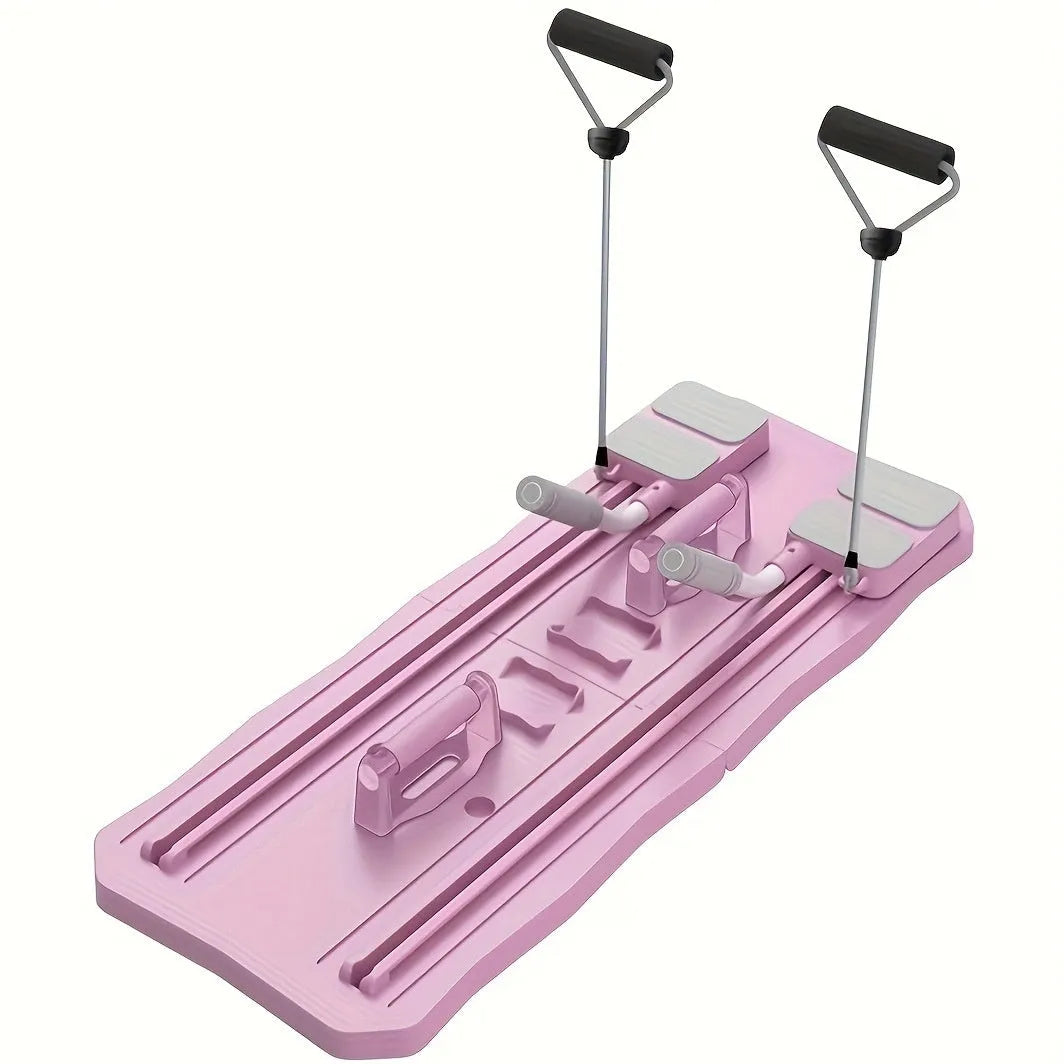 Pink and blue portable ABS fitness board for home core workouts