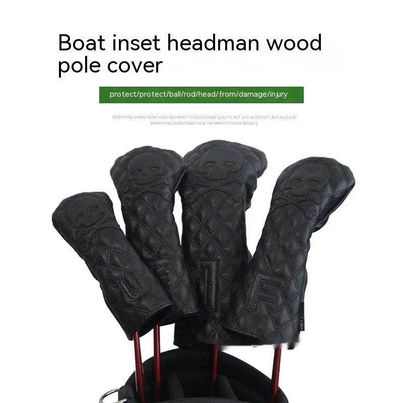 Black waterproof protective cover for wooden golf pole with zippered closure