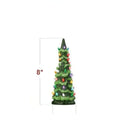 European-style resin Christmas tree ornament with integrated LED lights in coloured or warm white.