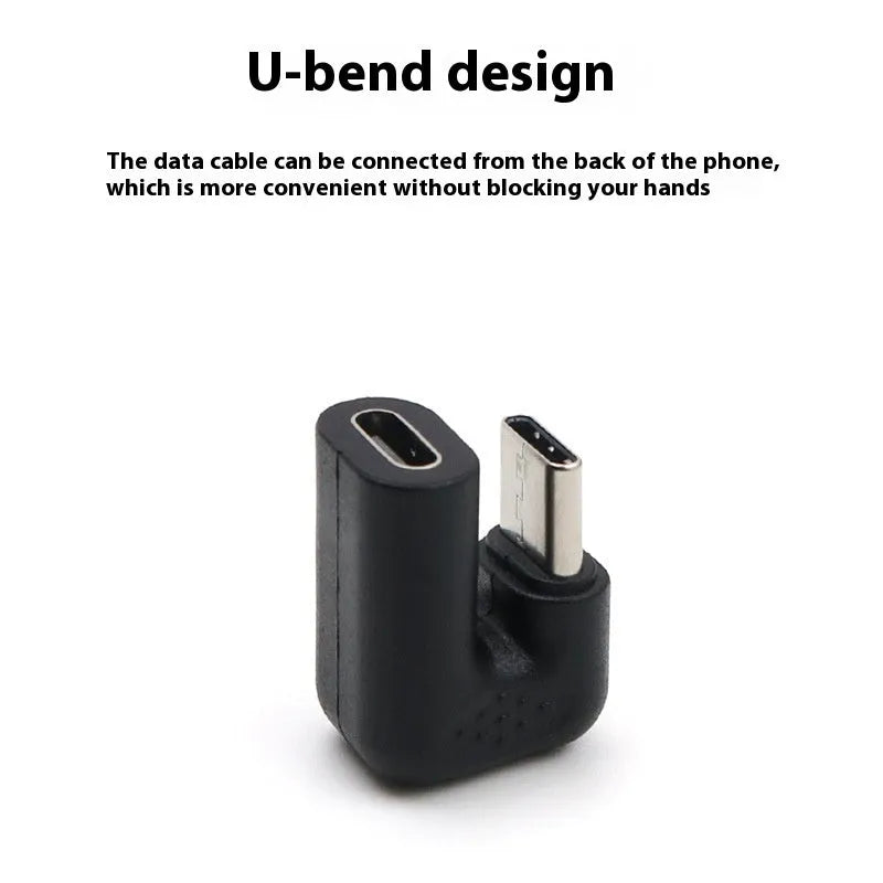 Plastic male to female U-bend adapter cable for mobile phone and tablet charging